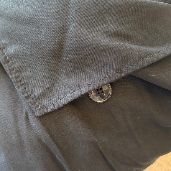 Women's Black Trench Coat - Picture 4 of 5